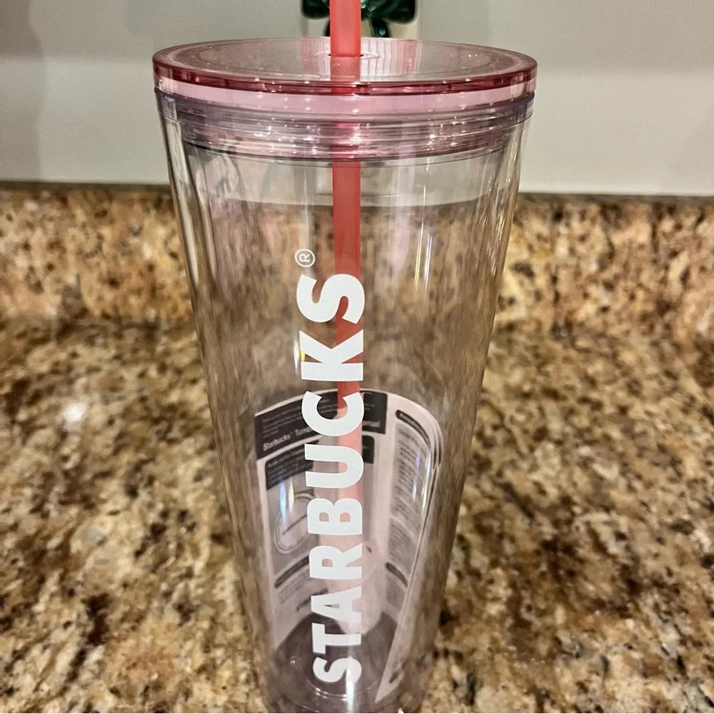 New Starbucks Korea 2023 Cherry Blossom Hologram Cold Cup 710ml Pink Venti